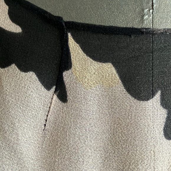 Vintage 20s leaf pattern sheer midi dress size small - Picture 10 of 16